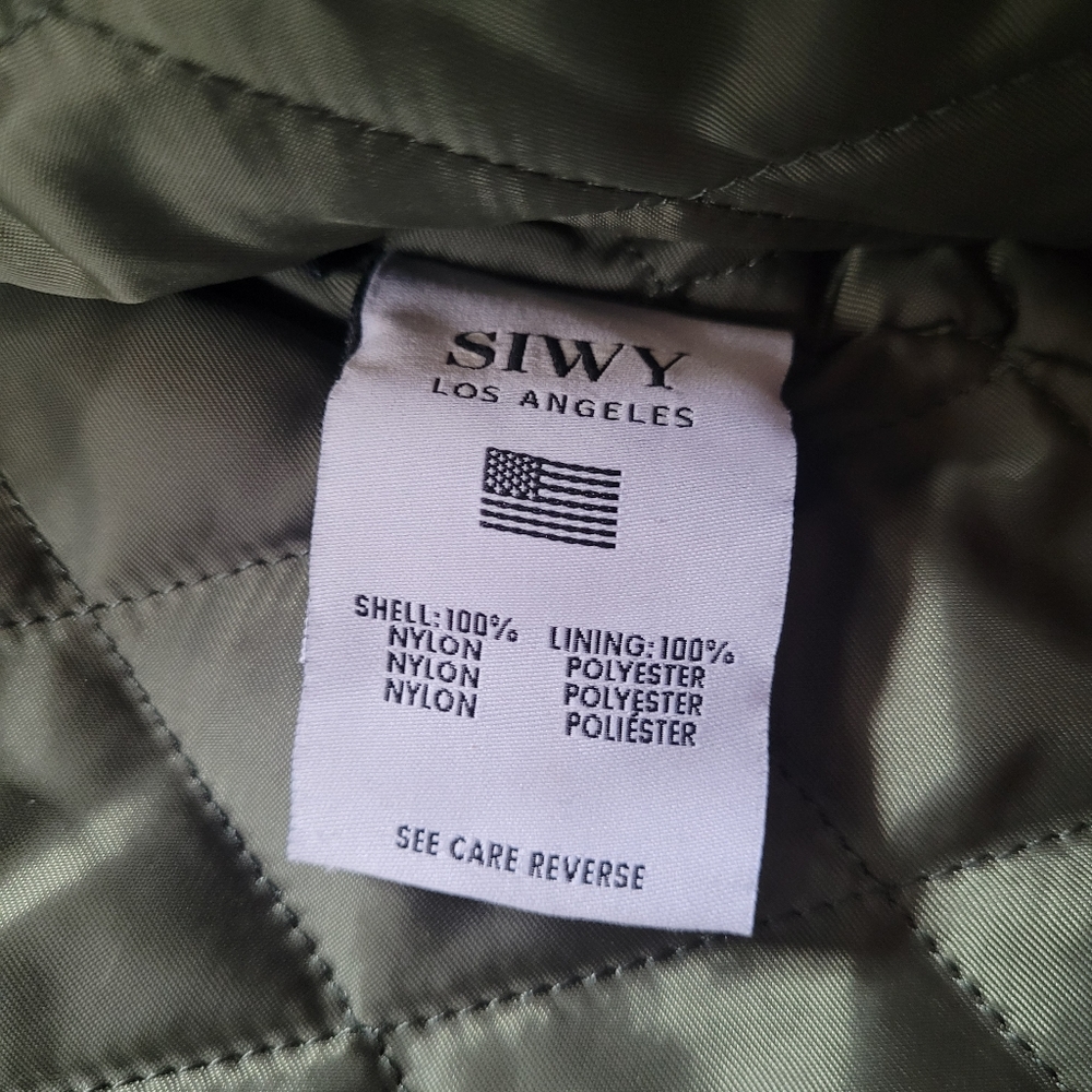 SIWY Army Green Bomber Jacket - Picture 14 of 16